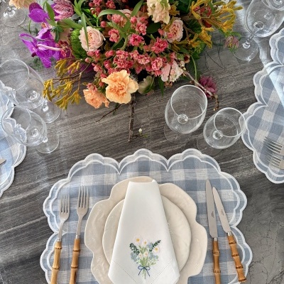 Individual&#x20;de&#x20;mesa&#x20;nuvem&#x20;vichy&#x20;azul&#x20;&#x28;linho&#x29;