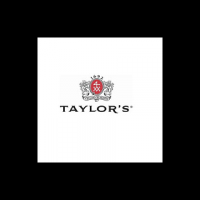Logótipo da marca Taylors com escudo vermelho e texto preto