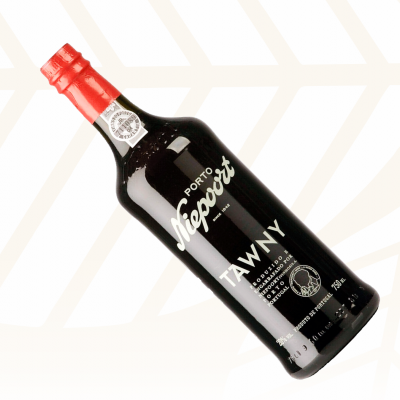 Garafa de vinho do Porto Niepoort Tawny com rótulo preto