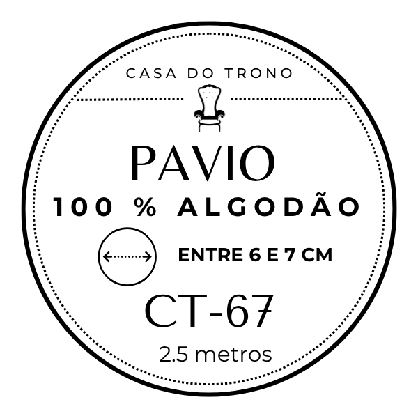 Etiqueta redonda de pavio 100% algodão