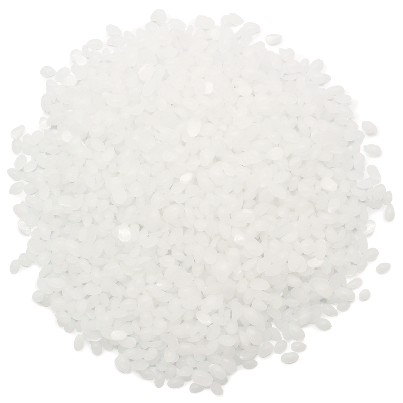 Grânulos brancos pequenos em fundo branco