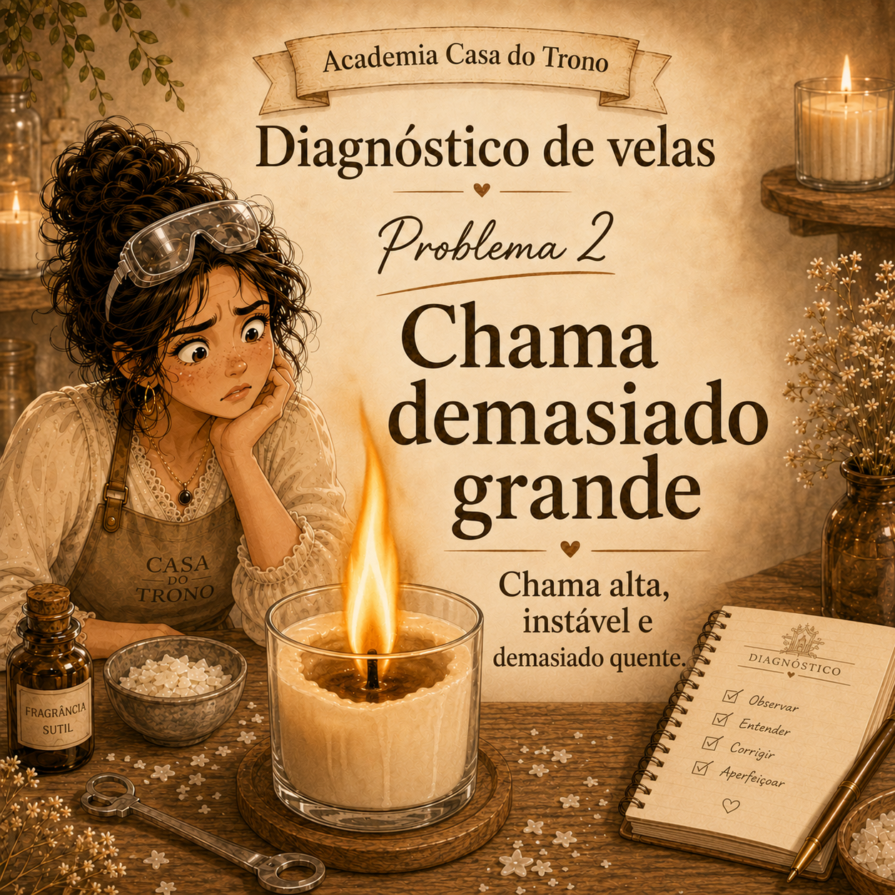 chama demasiado grande