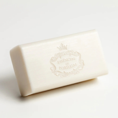 Sabonete branco com relevo 'ESSÊNCIAS DE PORTUGAL'