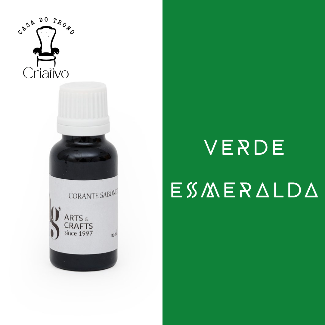 Frasco de corante para sabonete verde esmeralda