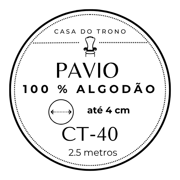 Etiqueta redonda com texto de produto de algodão