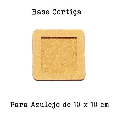 Base quadrada de cortiça para azulejo 10x10 cm
