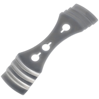 Suporte adaptador flexível cinzento com orifícios tipo chave