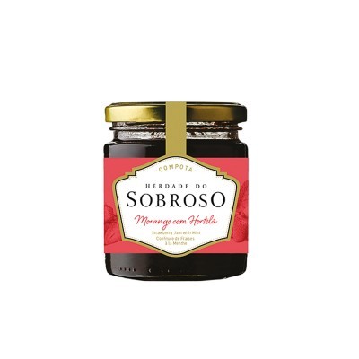 Frasco de compota de morango com hortelã Herdade do Sobroso