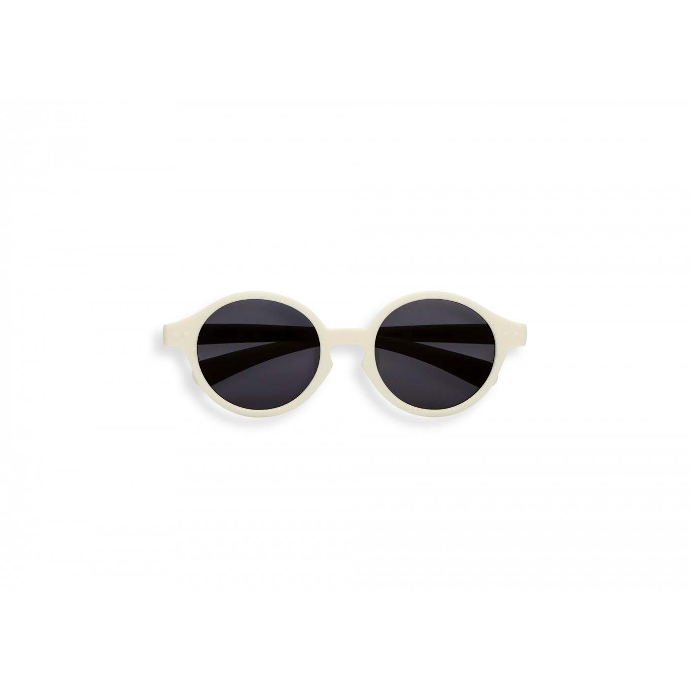 ÓCULOS IZIPIZI | KIDS Óculos de sol com armação branca e lentes redondas negras