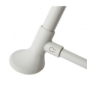 SUPORTE PARA BANHEIRA SHNUGGLE Articulação de estrutura tubular branca fosca com símbolo de lâmpada