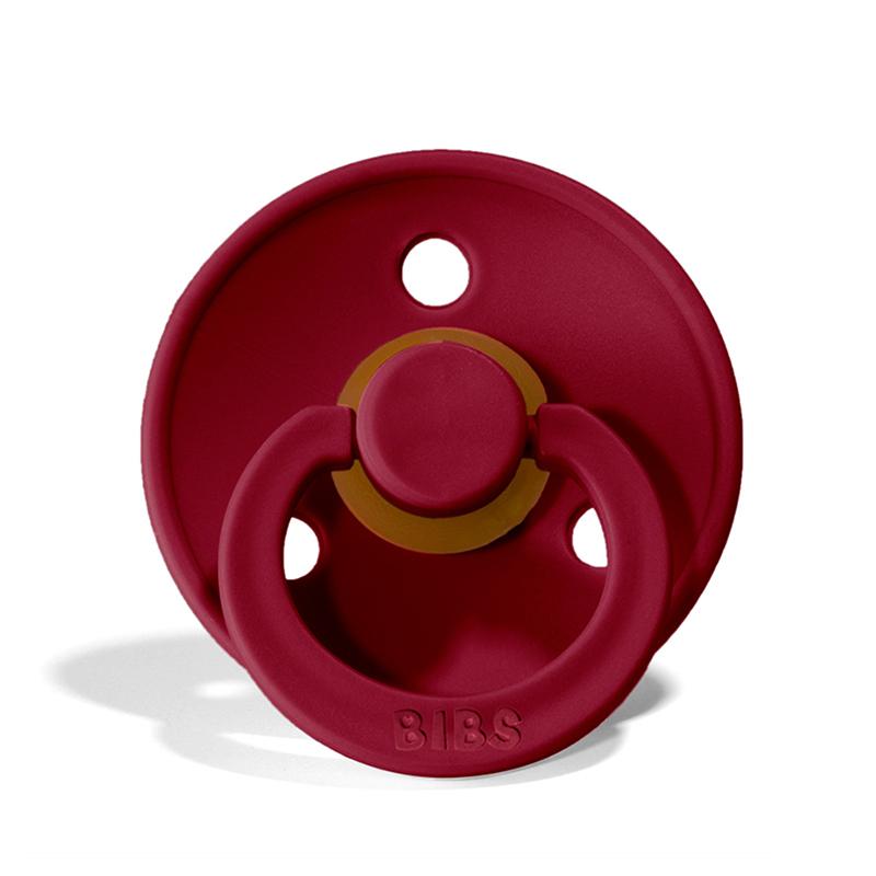 BIBS COLOUR Chucha vinho em silicone com texto BIBS