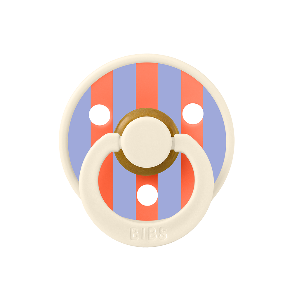 BIBS COLOUR | STUDIO EDITION Chupeta BIBS com riscas azuis e vermelhas