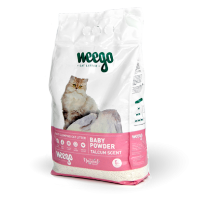 Saco de areia para gatos weego baby powder talcum scent