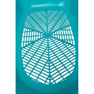 Assento sanitário com grelha anti-respingo azul e branca