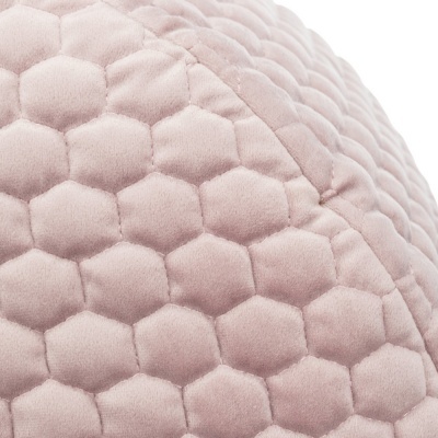 Tecido acolchoado rosa com padrão hexagonal