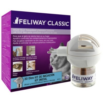 Kit Feliway Classic para gatos com difusor e embalagem roxa