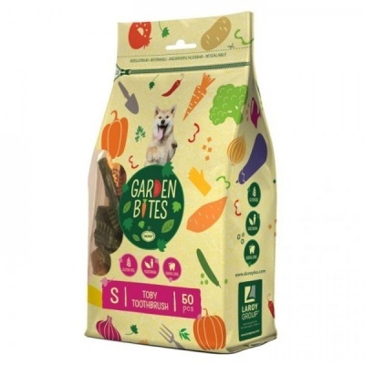Pacote de petiscos para cães Garden Bites sabor Toby Toothbrush com 50 unidades