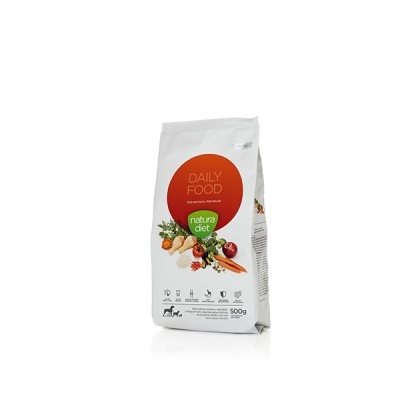 Pacote branco de alimento para animais DAILY FOOD natura diet 500g