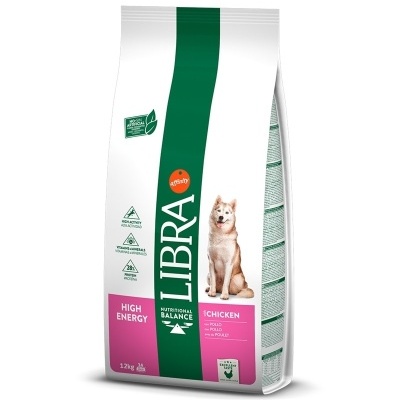 Saco de ração para cães LIBRA NUTRITIONAL BALANCE com alta energia e frango