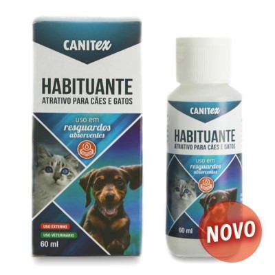 Produto Canitex Habitante para cães e gatos com selo 'NOVO'