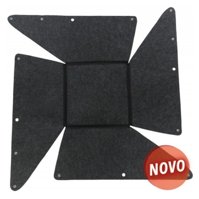 Tapete de feltro cinzento escuro para automóvel com etiqueta NOVO