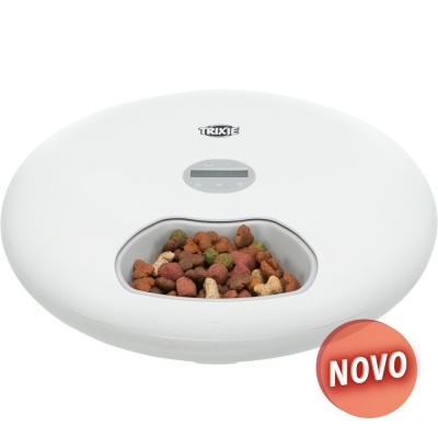 Dispensador de comida para animais TRIXIE branco com visor e tigela embutida