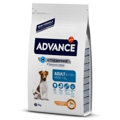 Saco de ração ADVANCE Adult Mini para cães pequenos 3kg
