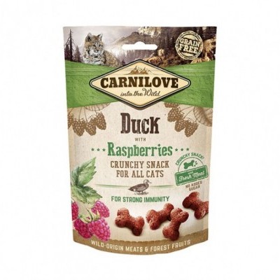 Embalagem de petisco crocante para gatos Carnilove Duck with Raspberries