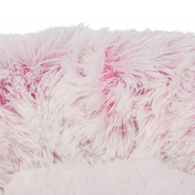 Superfície felpuda rosa e branca de pelúcia