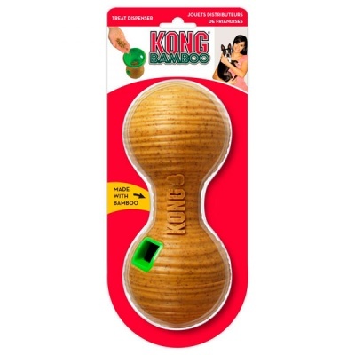 Brinquedo para cães Kong Bamboo feito com bambu em embalagem vermelha