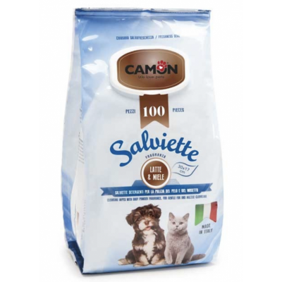 Pacote de toalhetes desodorizantes CAMON para cães e gatos