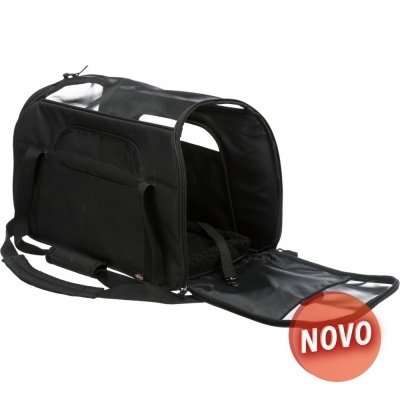 Bolsa de transporte preta para animais de estimação com etiqueta NOVO