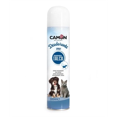 Desodorizante spray CAMÓN para cães e gatos com fragrância talco 300ml