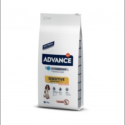 Saco de ração Advance Sensitive para cães, 12kg