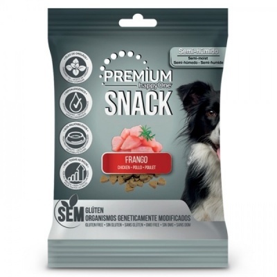 Embalagem de snack semi-húmido para cães sabor frango