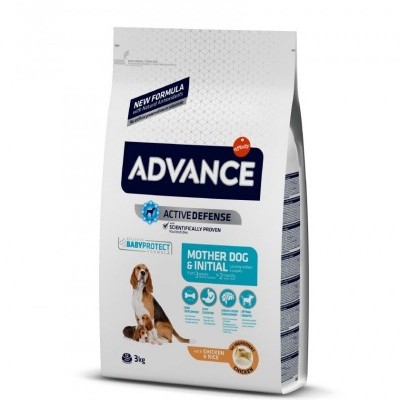 Saco branco de ração para cães ADVANCE Mother Dog & Initial 3kg