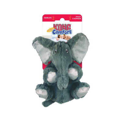 Brinquedo para cães elefante KONG Comfort cinzento peludo