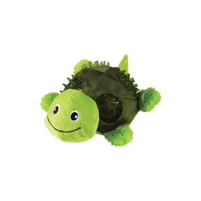 Pelúcia de tartaruga verde com cabeça sorridente e corpo texturizado