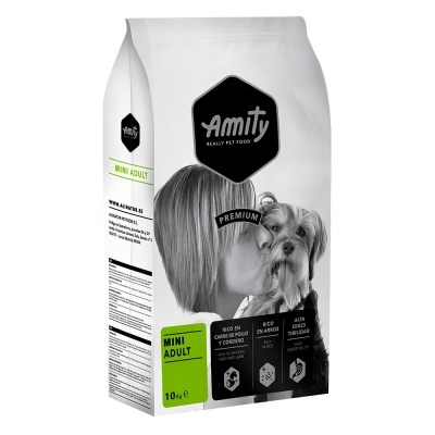 Embalagem de comida para cães Amity Mini Adult 10kg