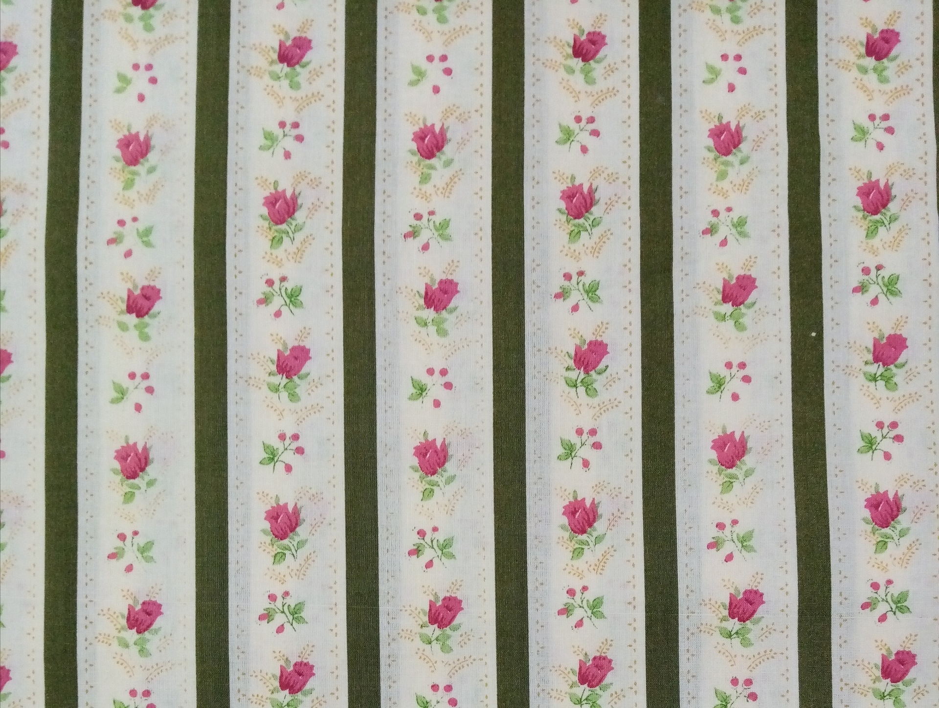 Chita com fundo pérola com riscas verde seco Chita com fundo pérola com riscas verde seco