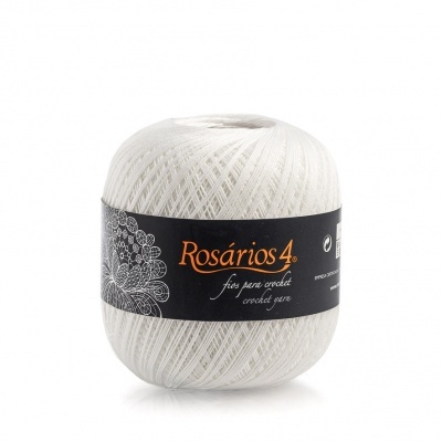 Linha de Crochet Rosários4 Branco