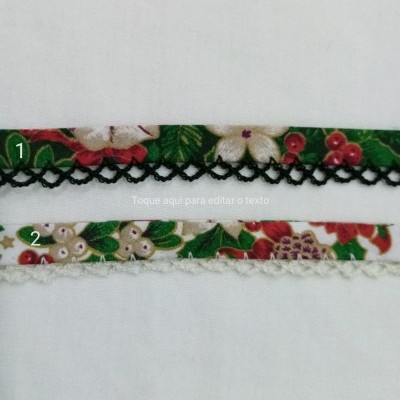 viés de algodão 12mm com picot natal