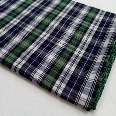 Cambraia escocesa clássico verde e azul