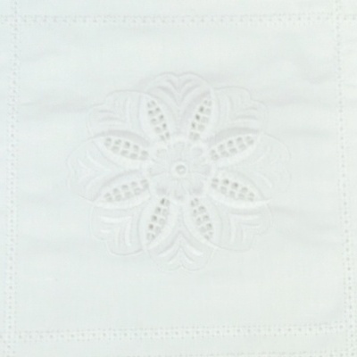 Quadrados de linho com gerberas