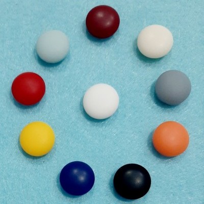 Botões redondos mate 12mm