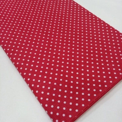 Bolinhas Brancas em Fundo Vermelho