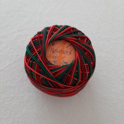 Linha de Crochet Rosários4 matizada 128