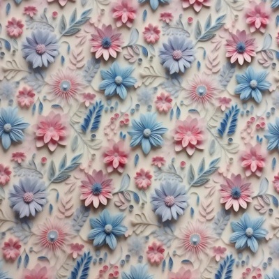 Plastificado 3D Flores Coloridas - P013