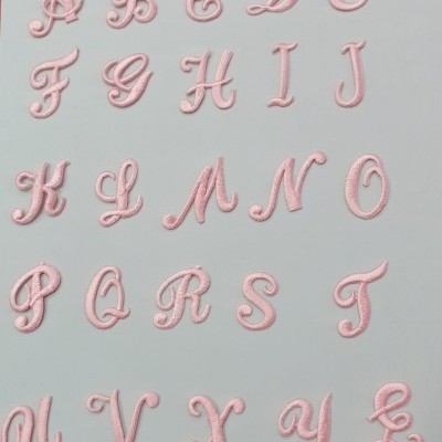 Iniciais termocolantes Rosa