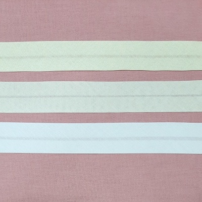 Viés de algodão 30mm Branco e Bege
